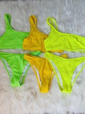 3 Neon Bikini Sets Bundle
